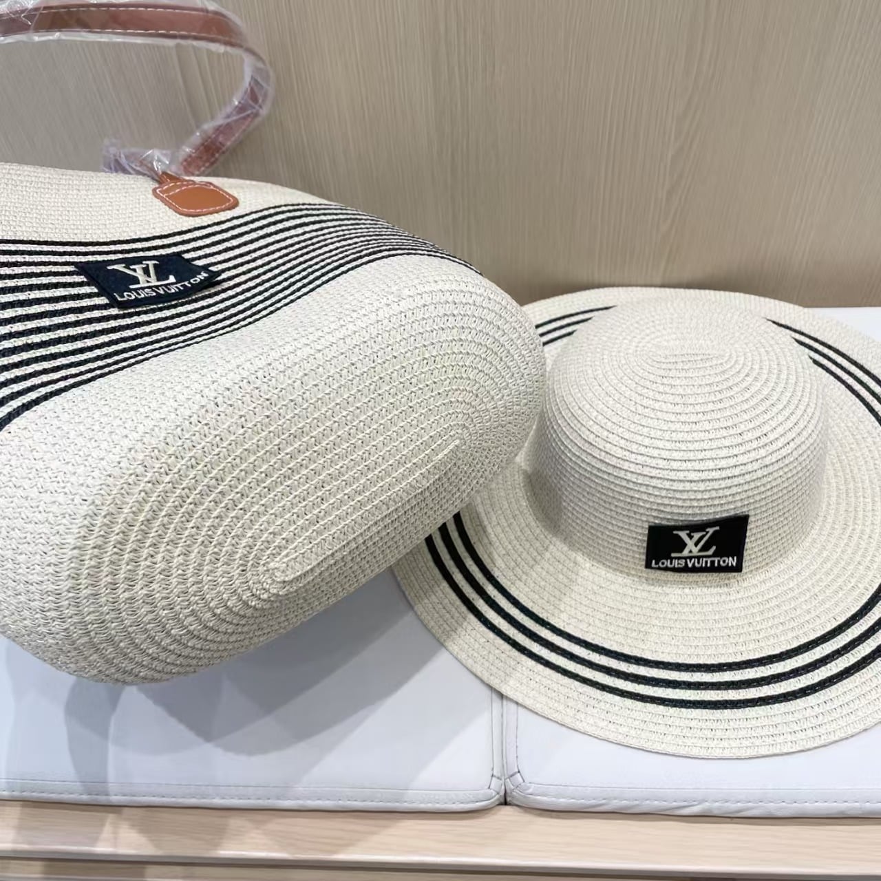 Beach Straw Bag w/ matching Sun Hat