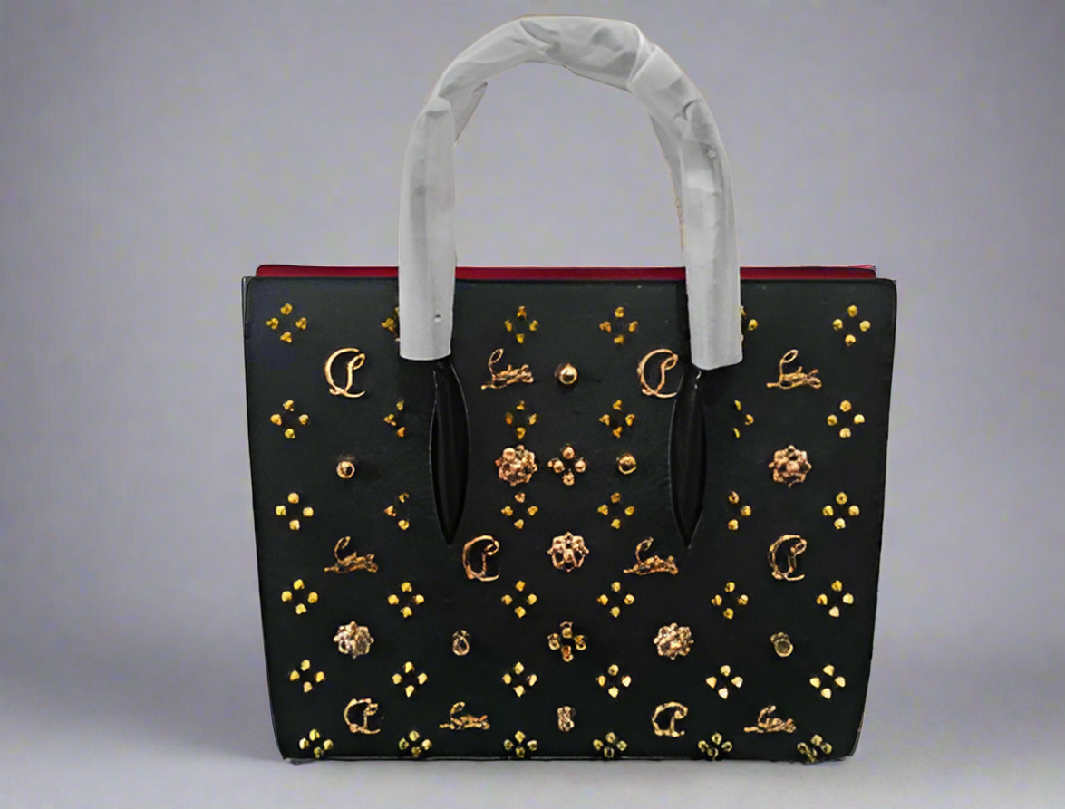 Studded Designer Leather Handbag