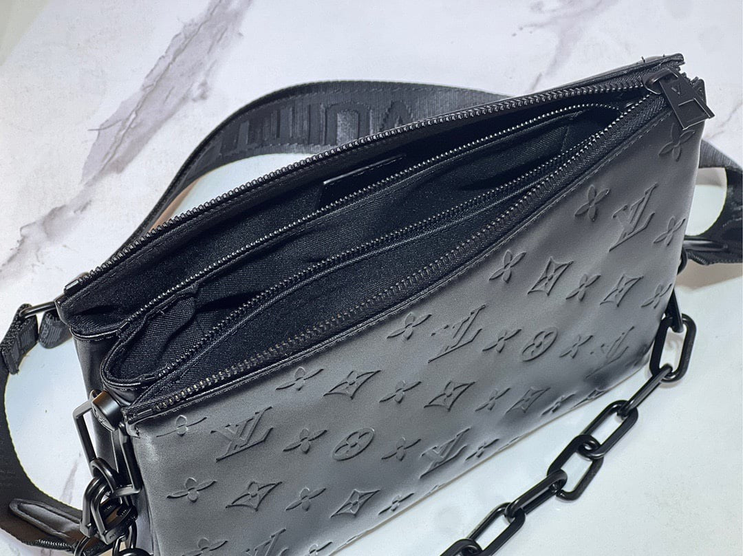 Black Embossed Crossbody