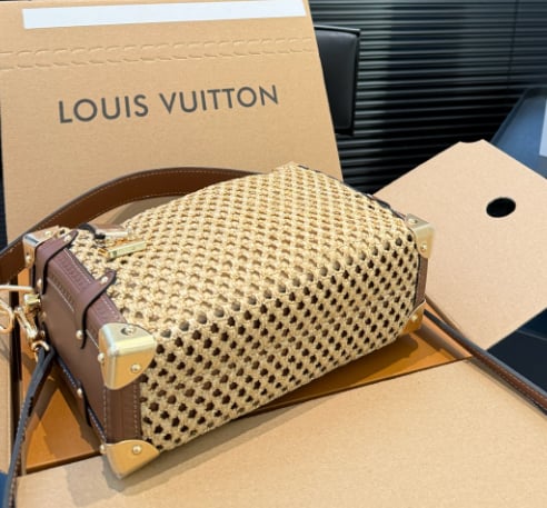 Designer Straw Trunk Bag