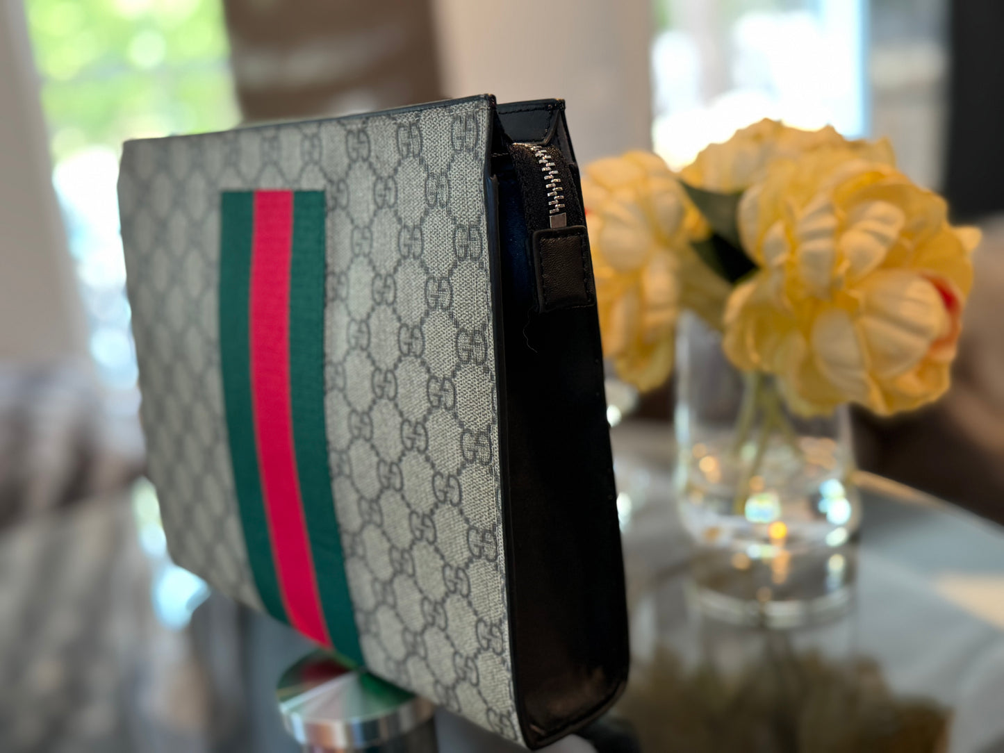 Designer G G Brown Clutch