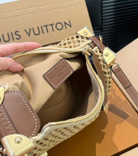 Designer Straw Trunk Bag