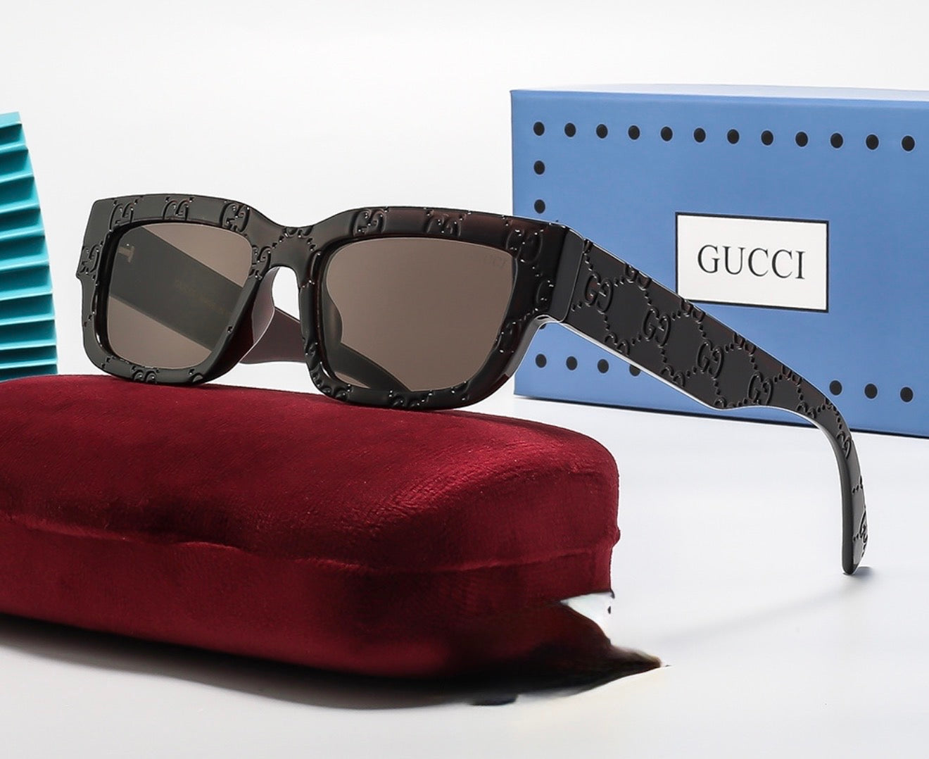 All-Over Rectangular Sunglasses