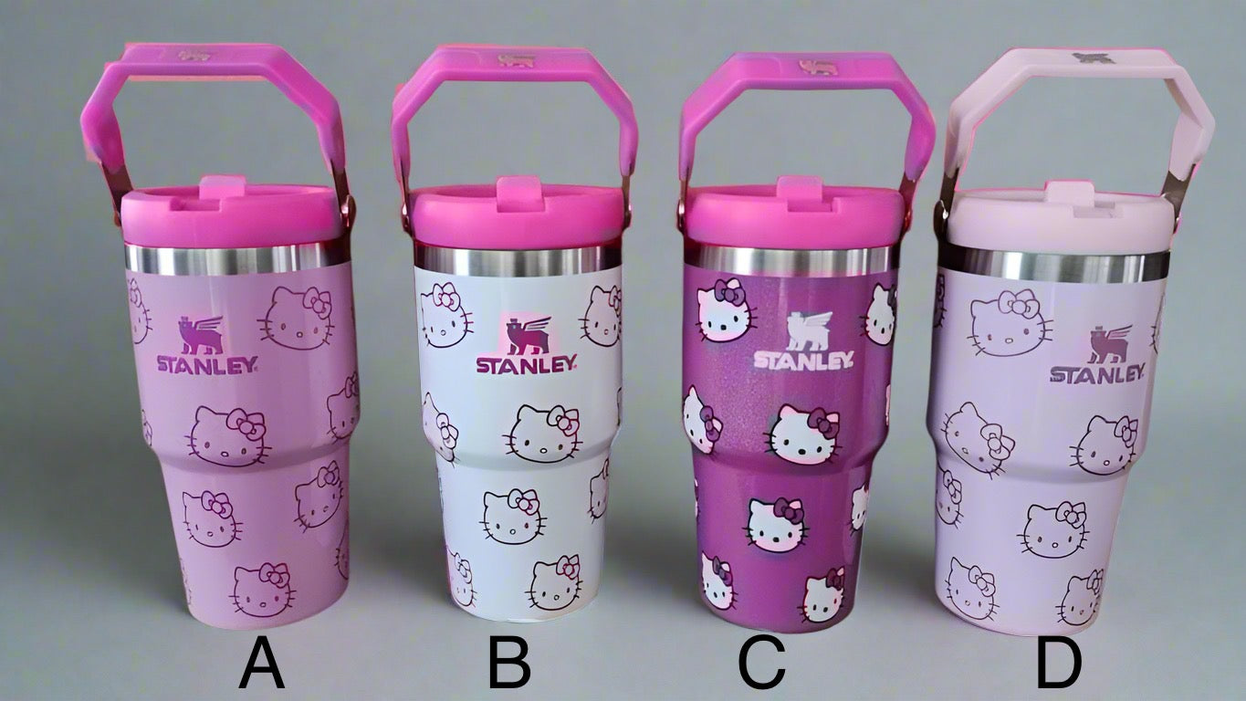 Kitty Pop Tumbler w/ Handle - 20oz