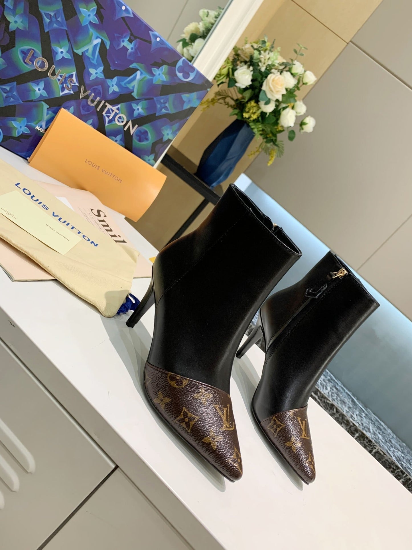 Brown & Black Designer Boots