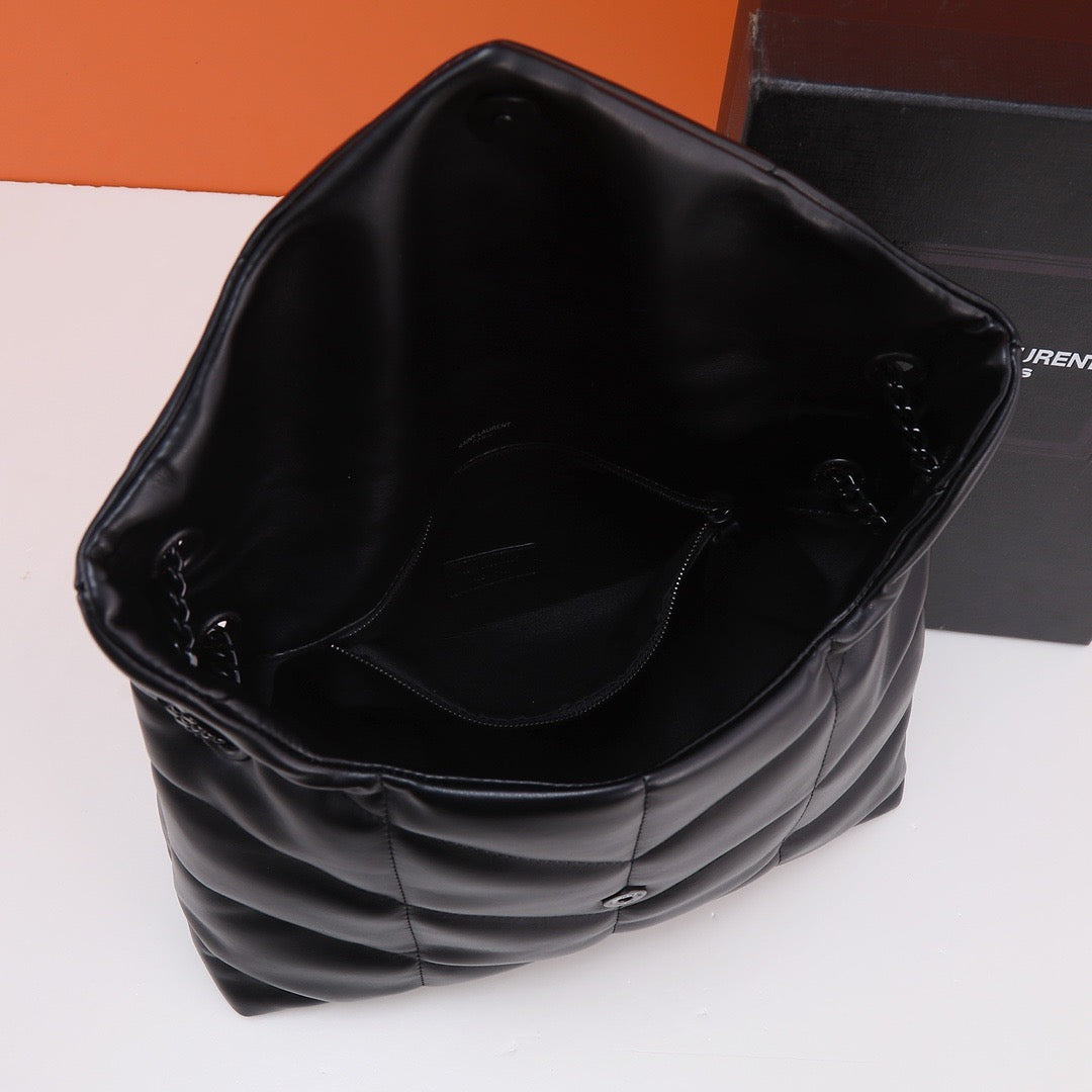 Plush Quilted Flap Handbag