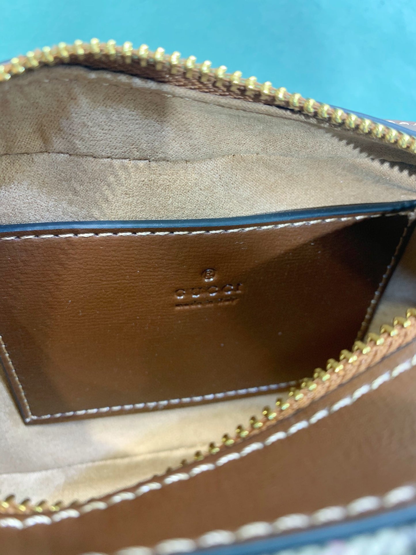 Leather Shoulder Bag w/ Gold Buckle