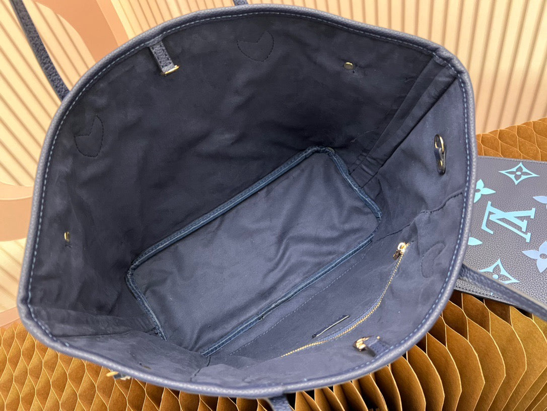 Embossed Designer Leather Tote