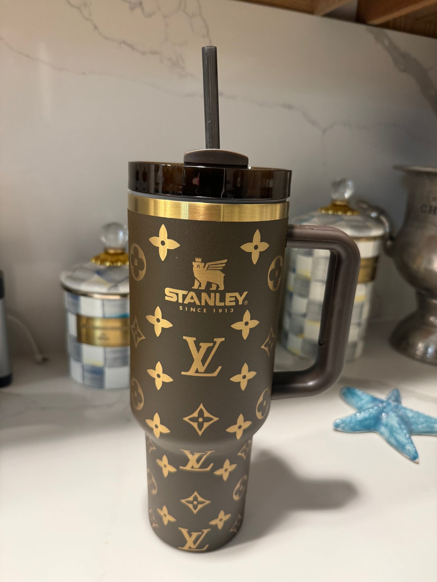 Brown and Gold Tumbler