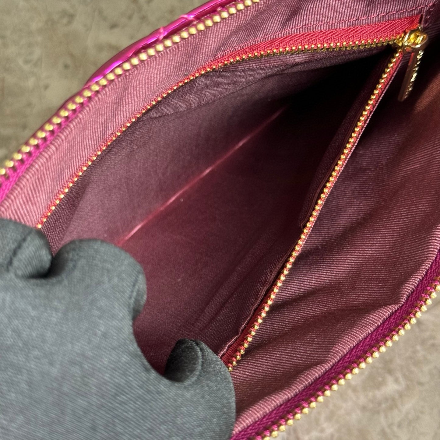 Metallic Quilted Clutch Bag