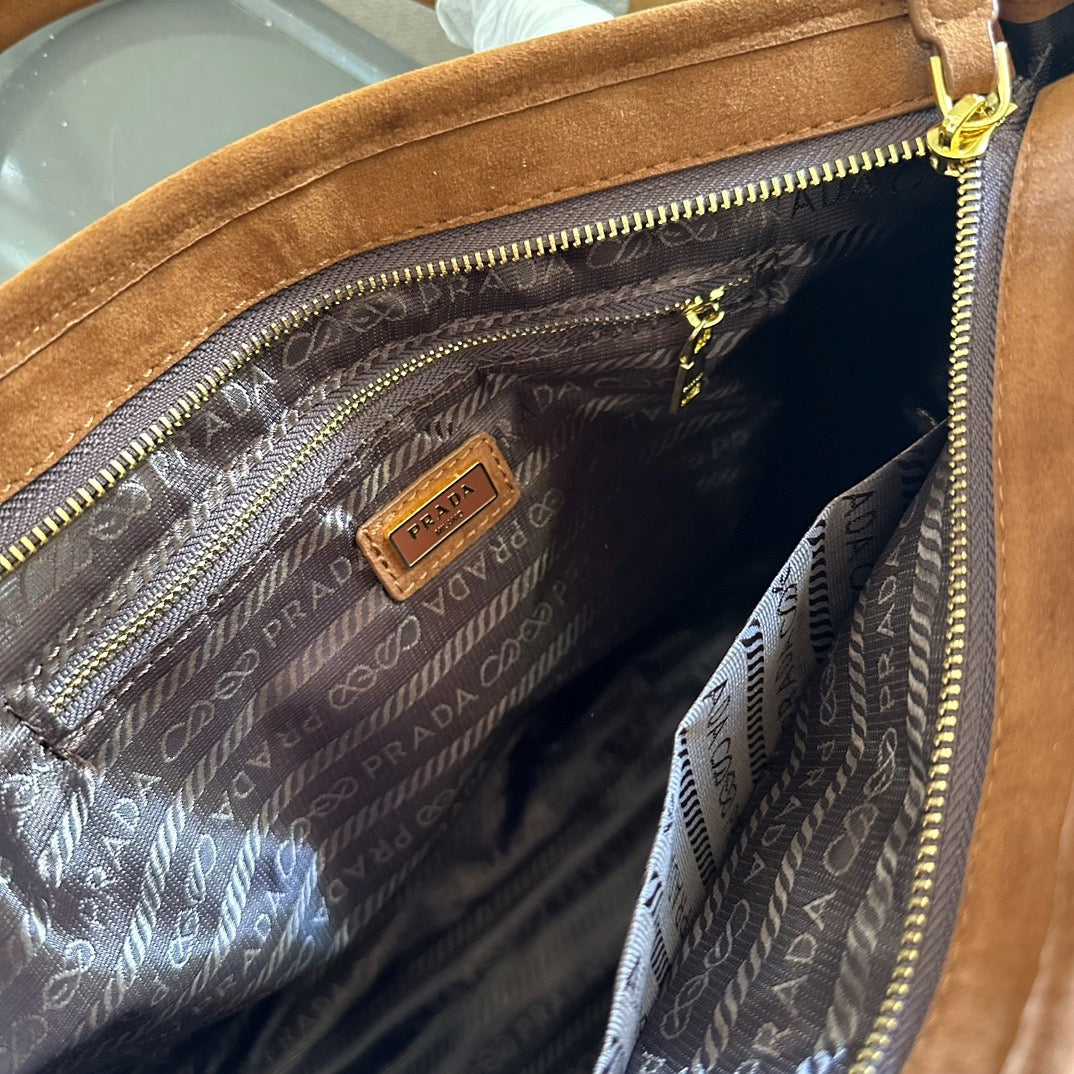 Designer Brown Suede Purse