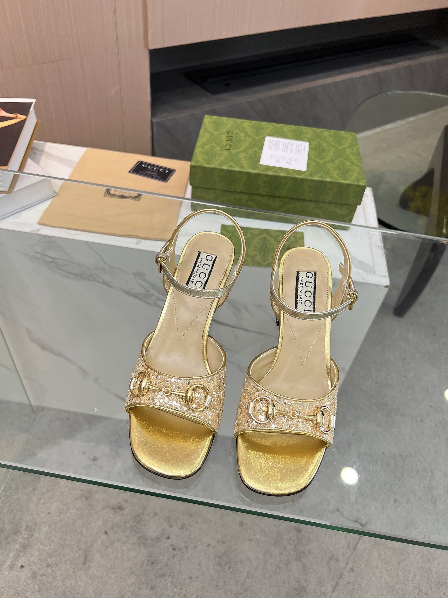 Designer Strappy Buckle Sandals