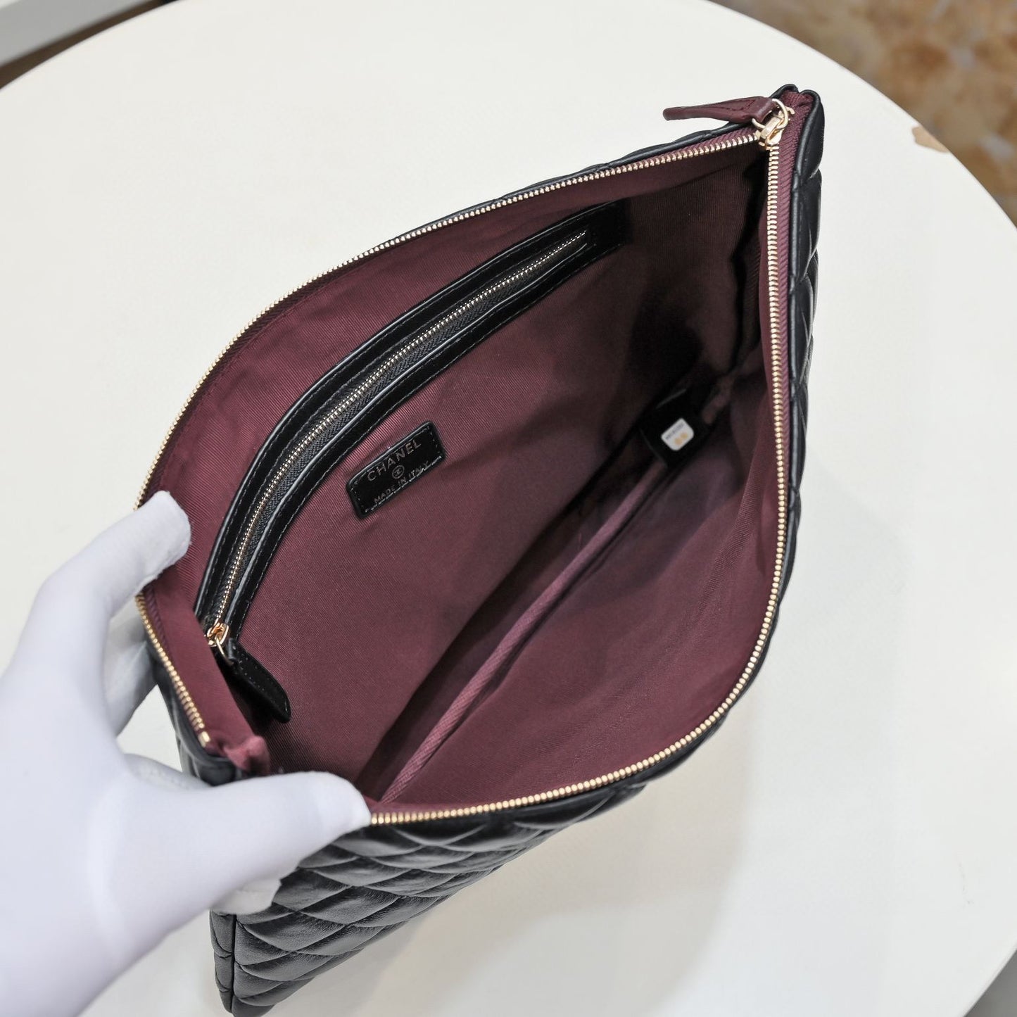 Black Quilted Clutch