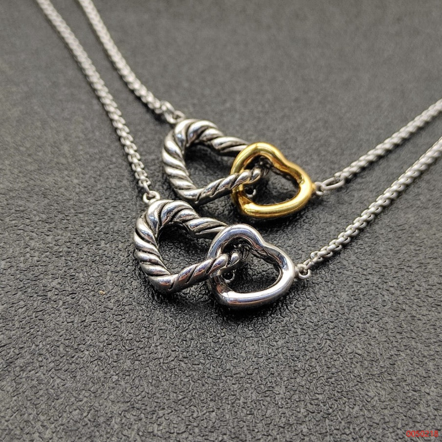 Braided/Solid Entangled Necklace