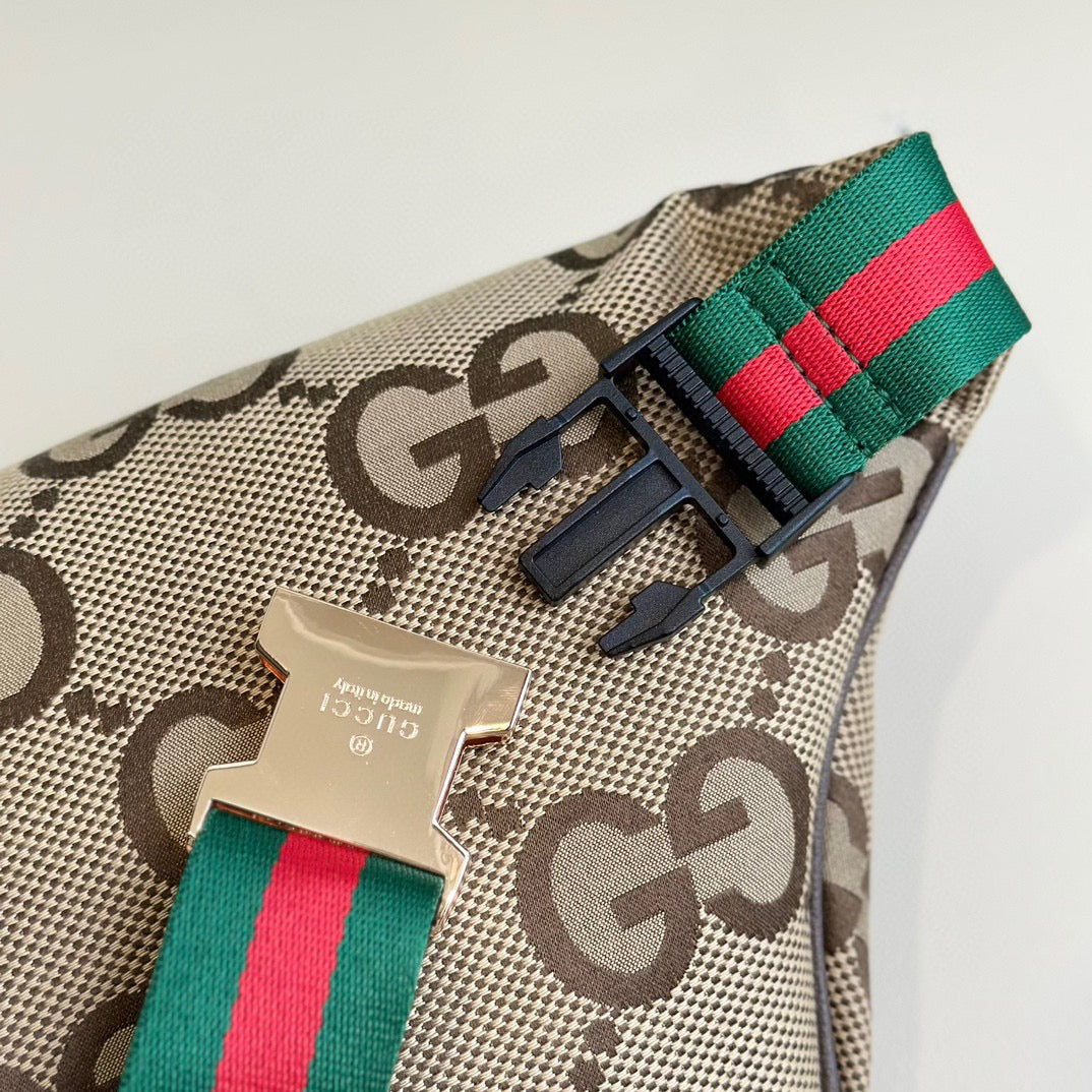 Designer Brown Logo Waist Bag