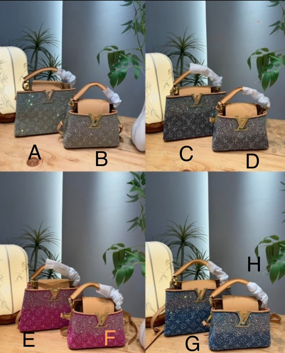 Crystal Top Handle Bag