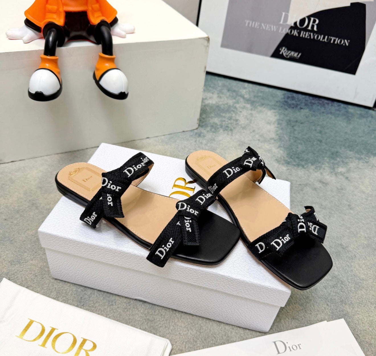 Fabric Strap Flat Sandals
