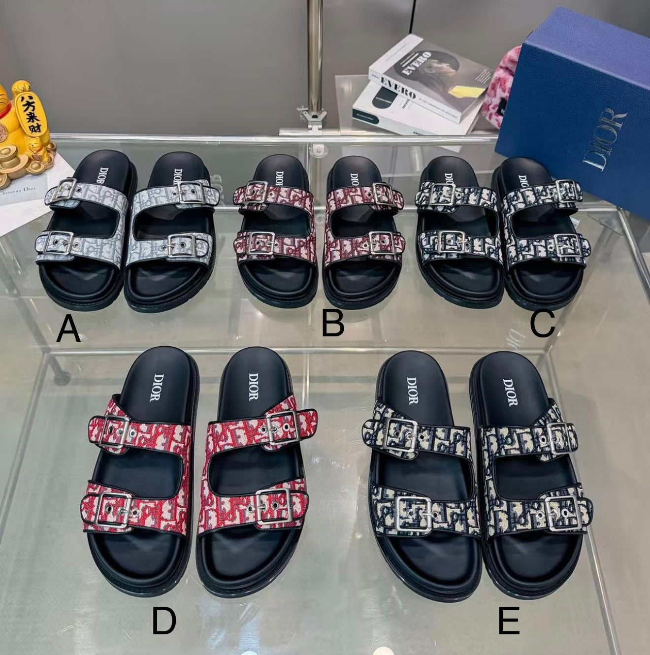 Double Strap Open Toe Slide