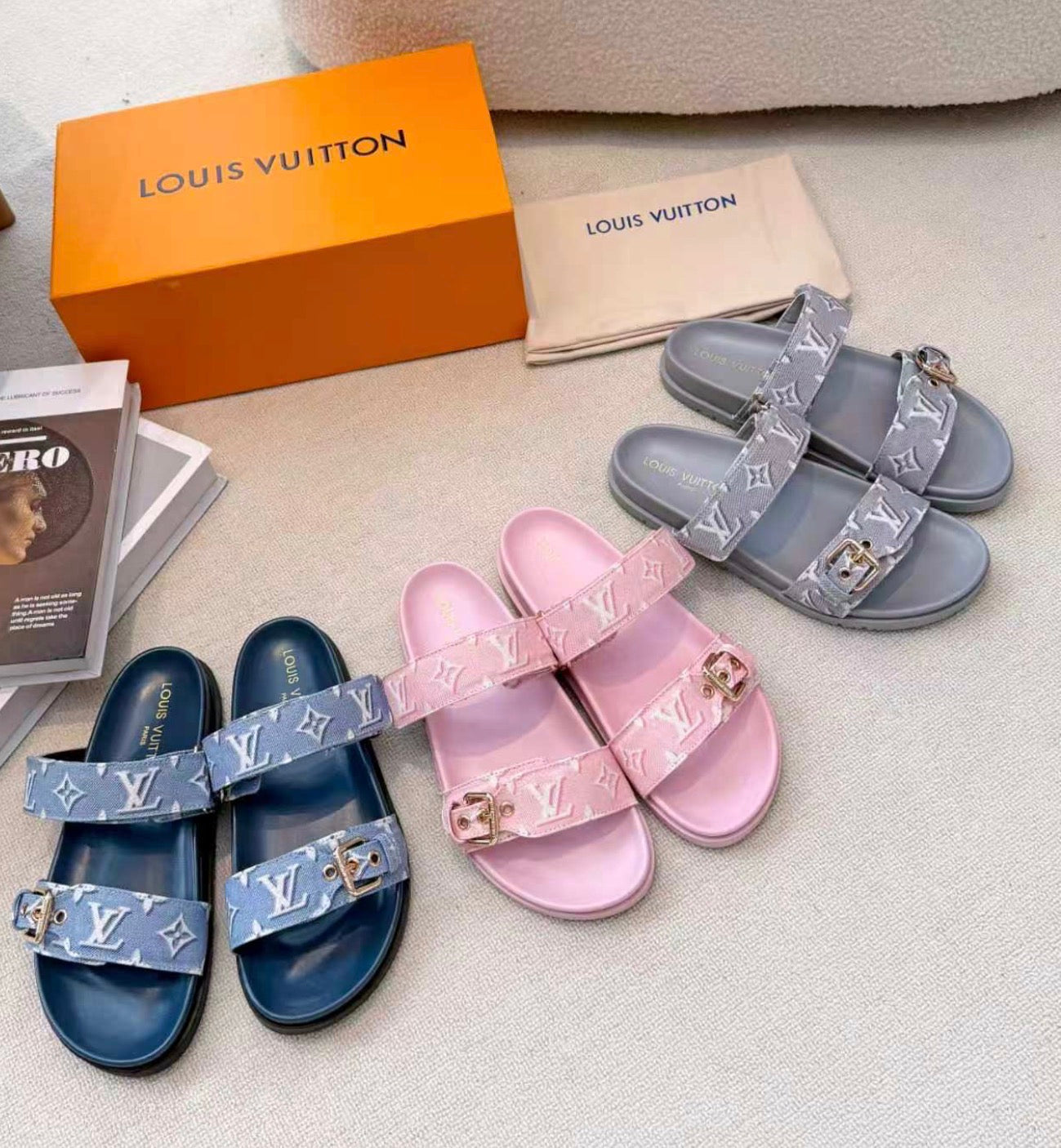 Open Toe Flat Mule