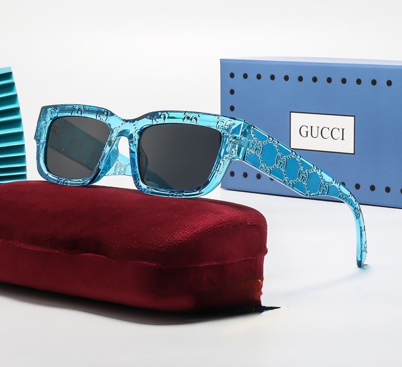 All-Over Rectangular Sunglasses