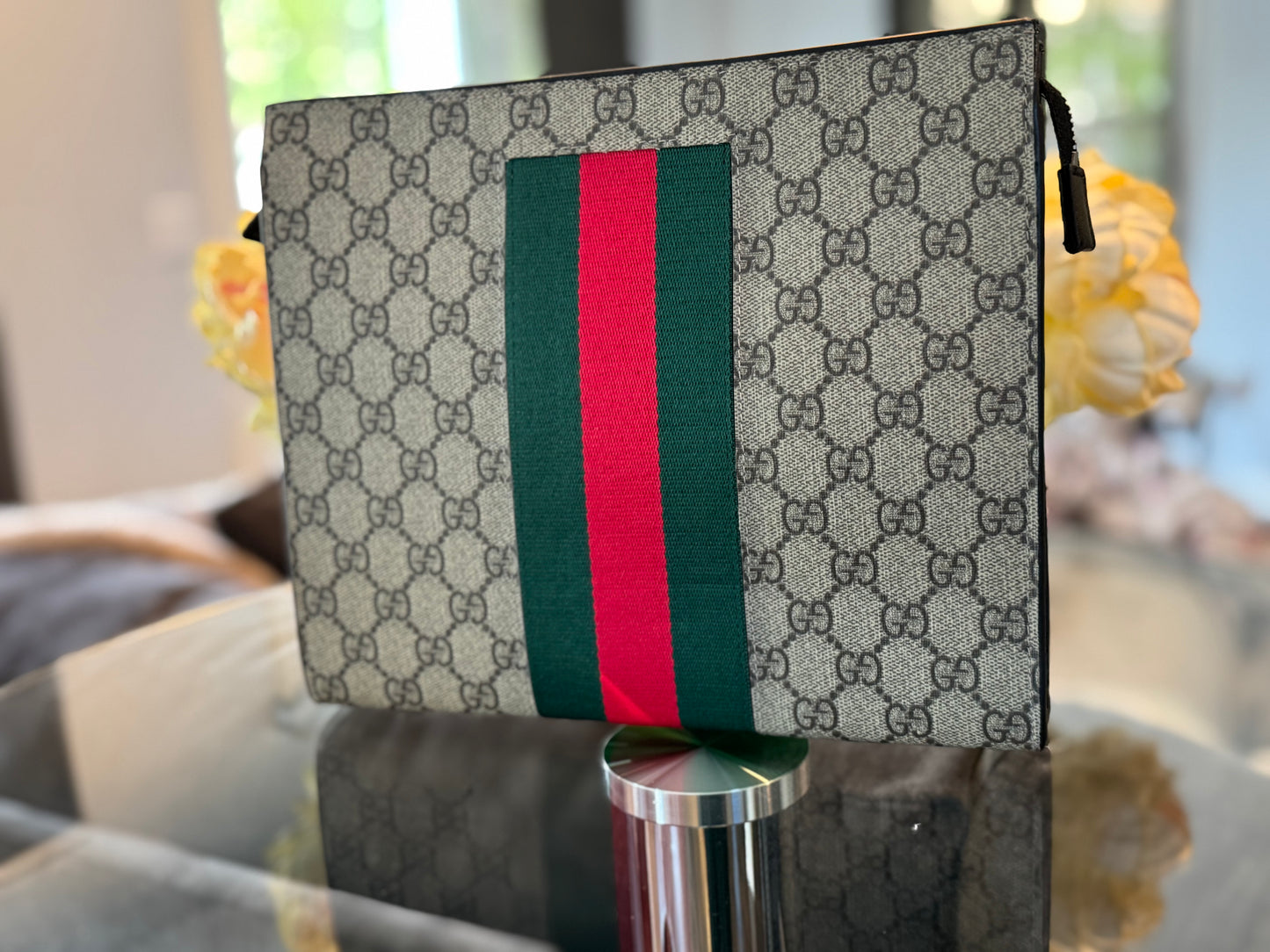 Designer G G Brown Clutch