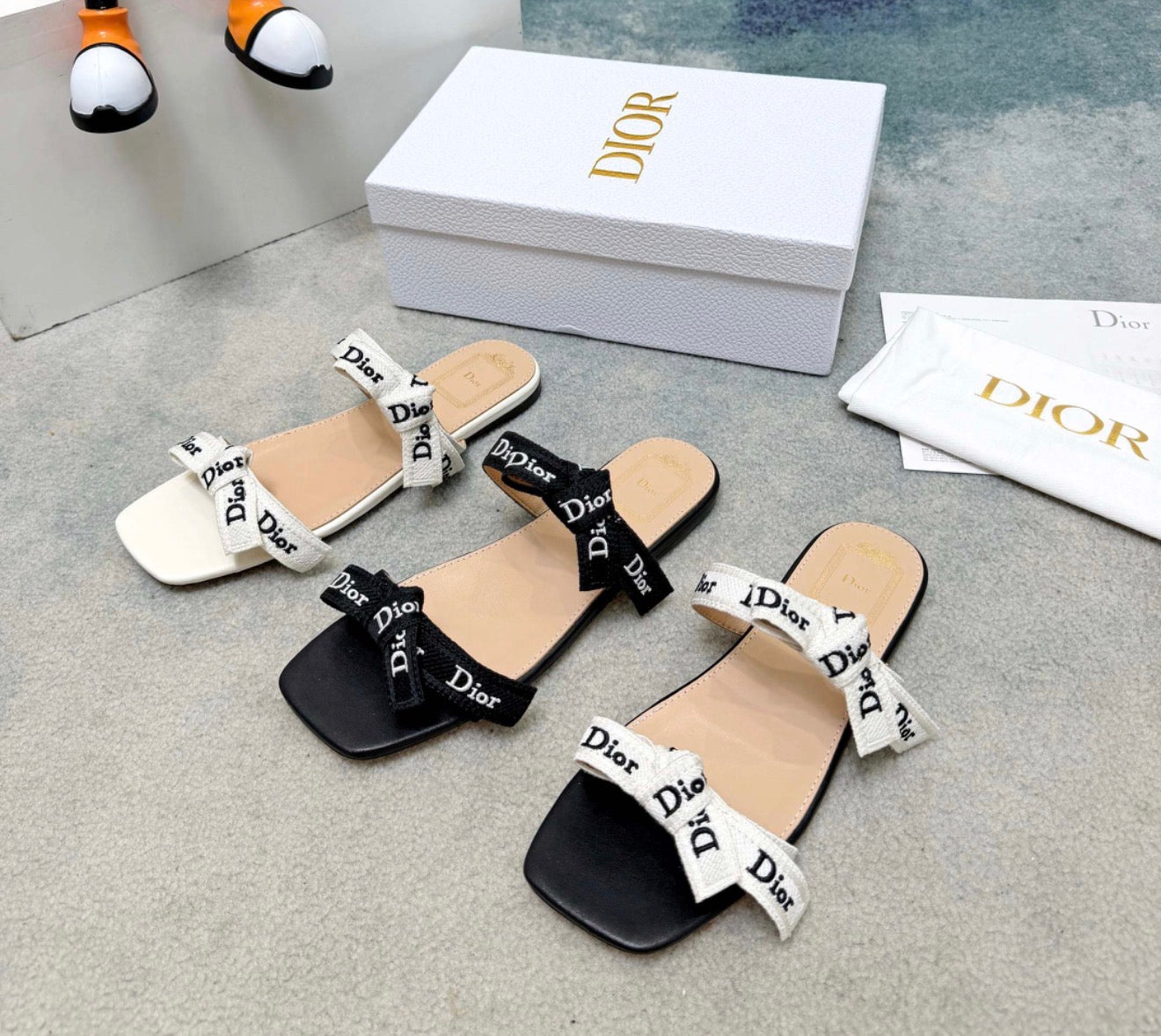 Fabric Strap Flat Sandals