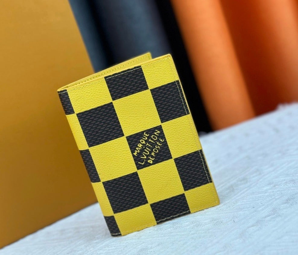 Checker Passport Holder