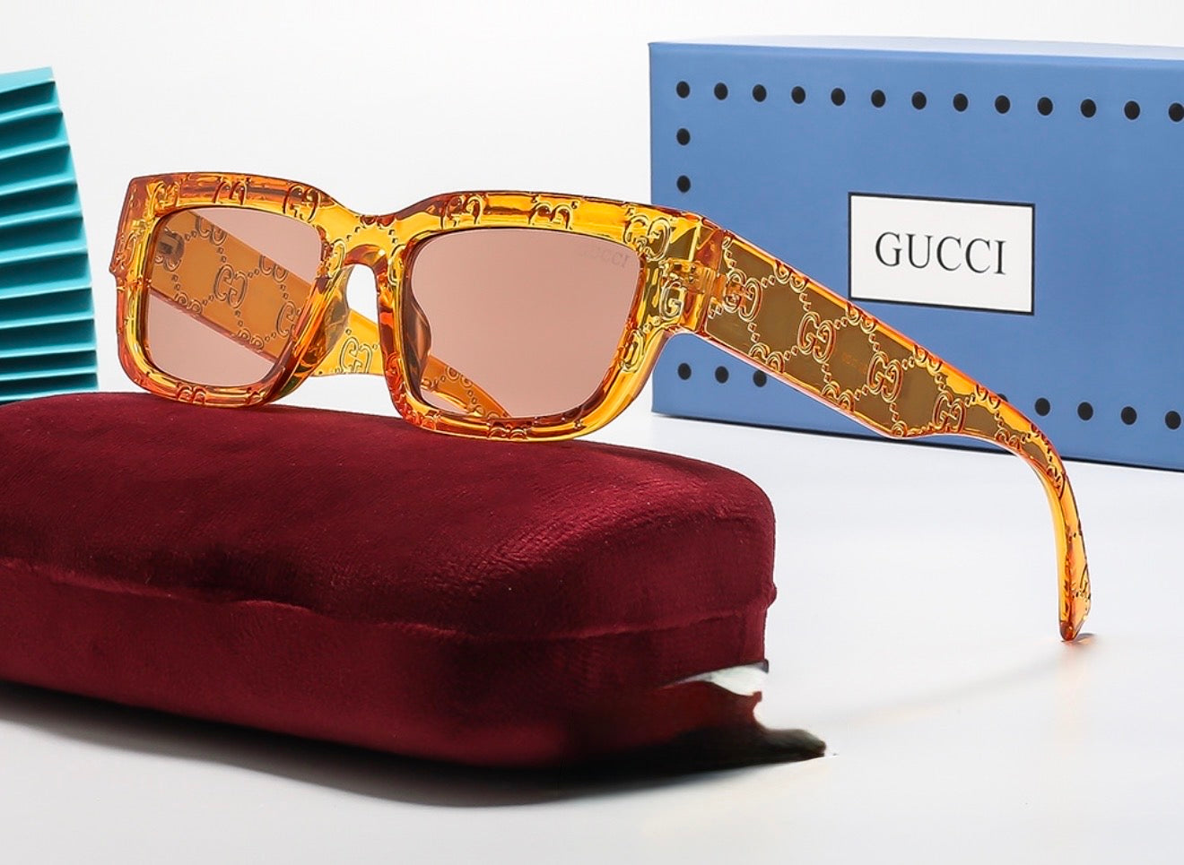 All-Over Rectangular Sunglasses
