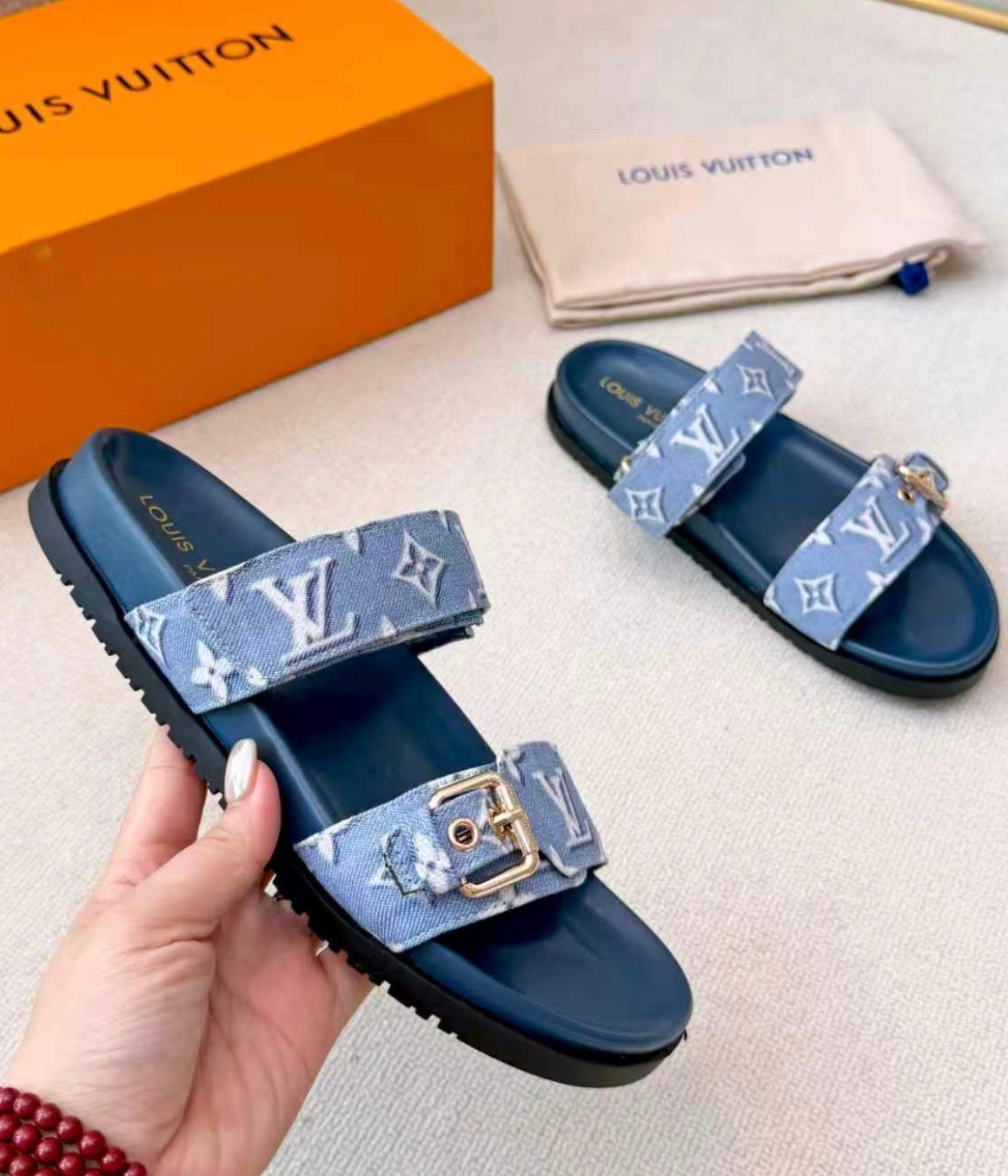 Open Toe Flat Mule