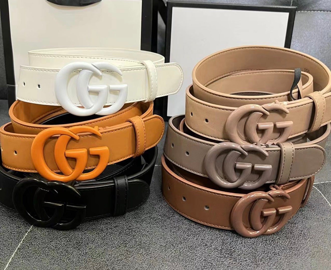 Double Logo Color Match Belt