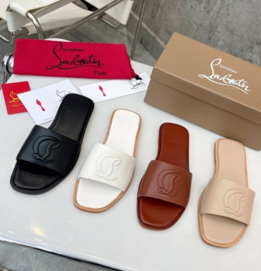 C L Designer Square Toe Slides