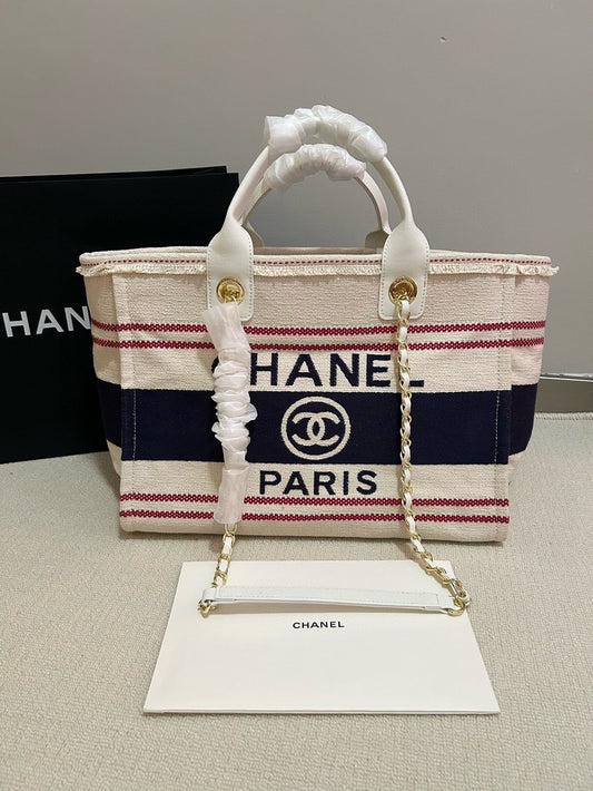 Designer Striped Tote