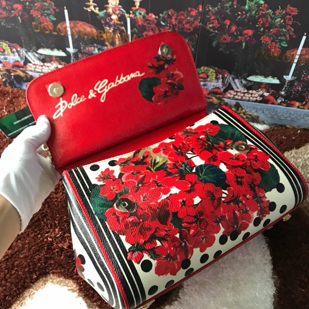 Floral Top-Handle Bag