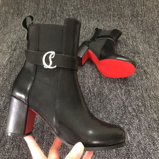 Designer Black/Red Boots