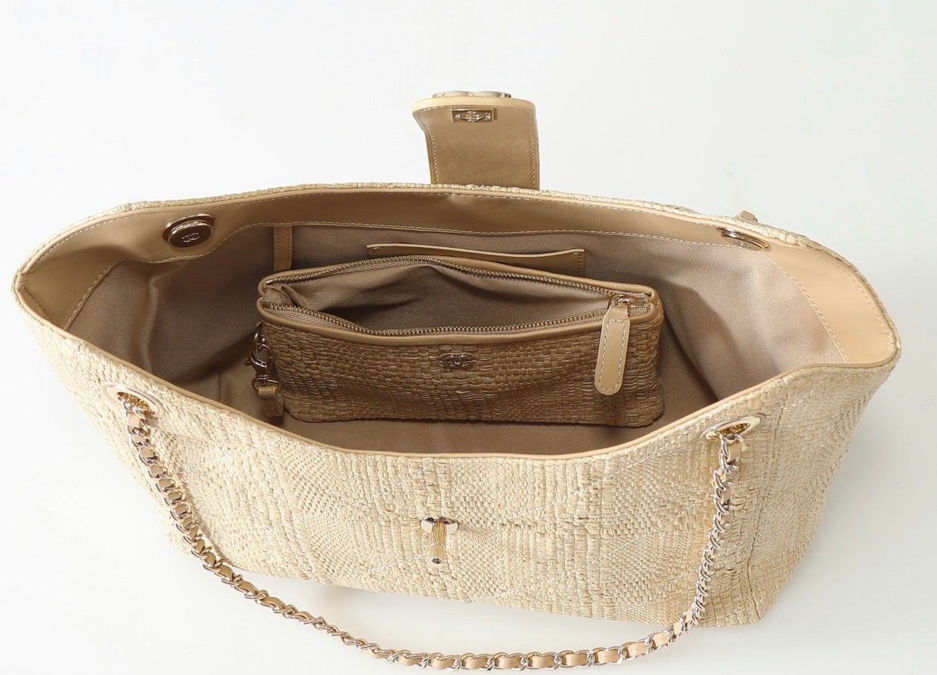 Raffia Hobo Shopping Bag
