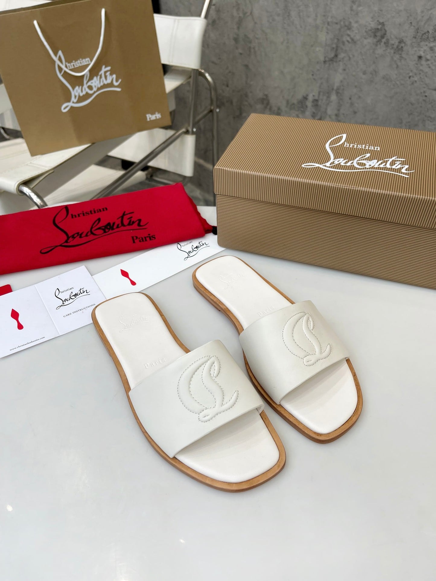 C L Designer Square Toe Slides