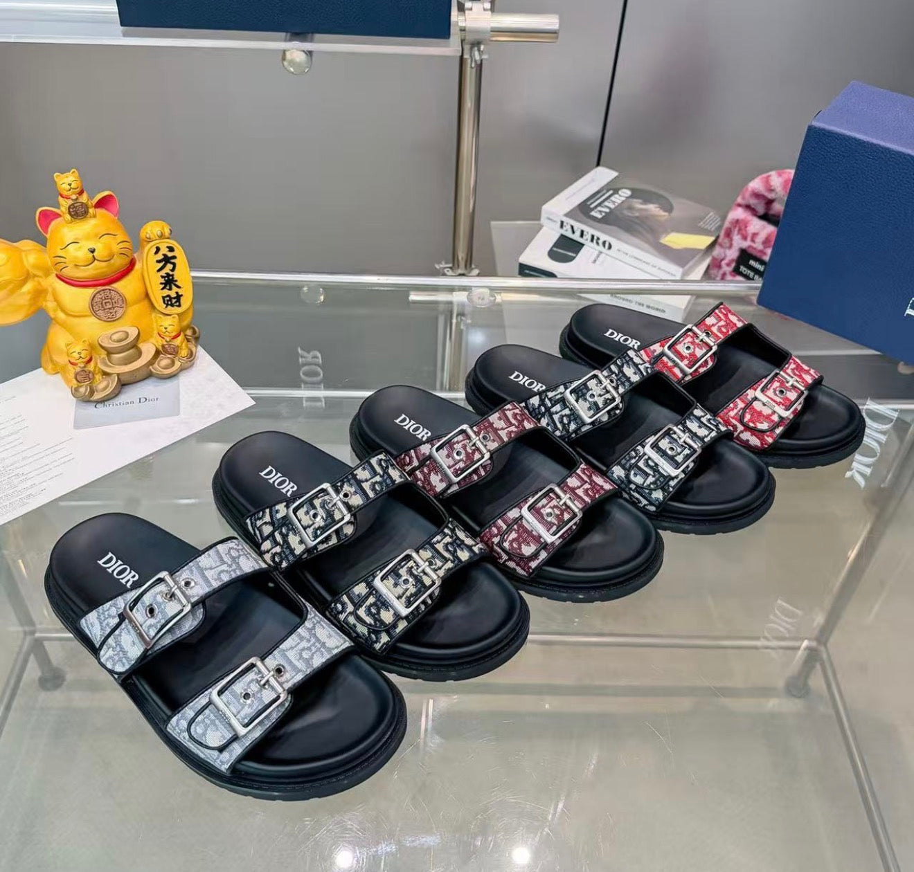 Double Strap Open Toe Slide