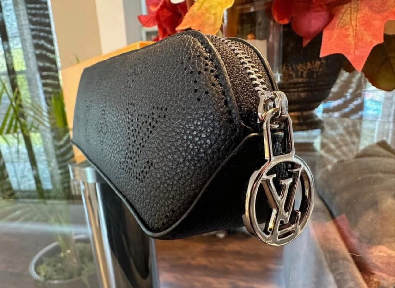 Black Leather Pencil Case