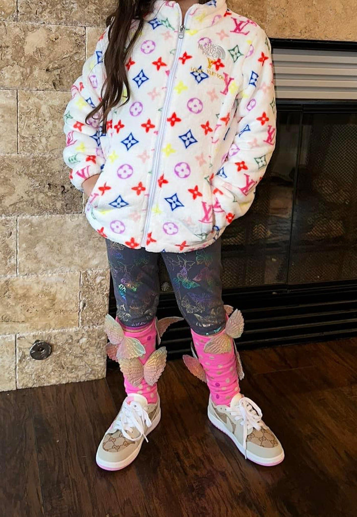 Designer Rainbow Zipper Fleece