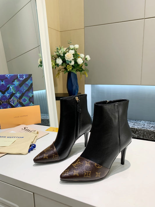 Brown & Black Designer Boots