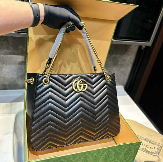 Black Zig Zag Tote