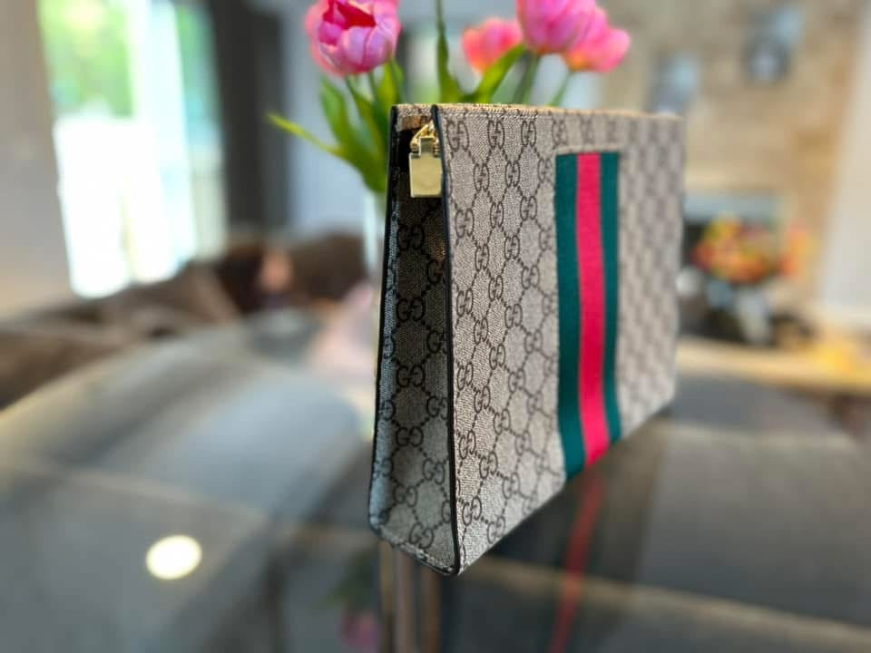 Designer G G Brown Clutch