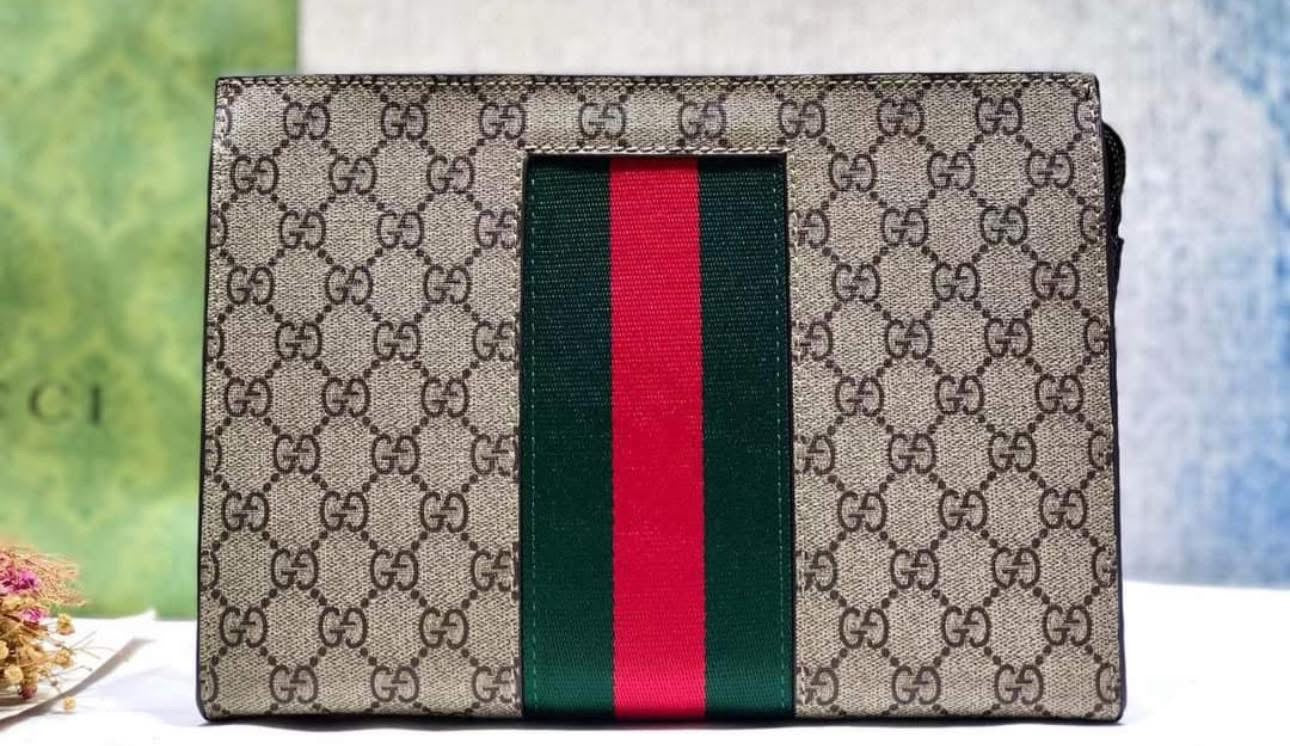 Designer G G Brown Clutch