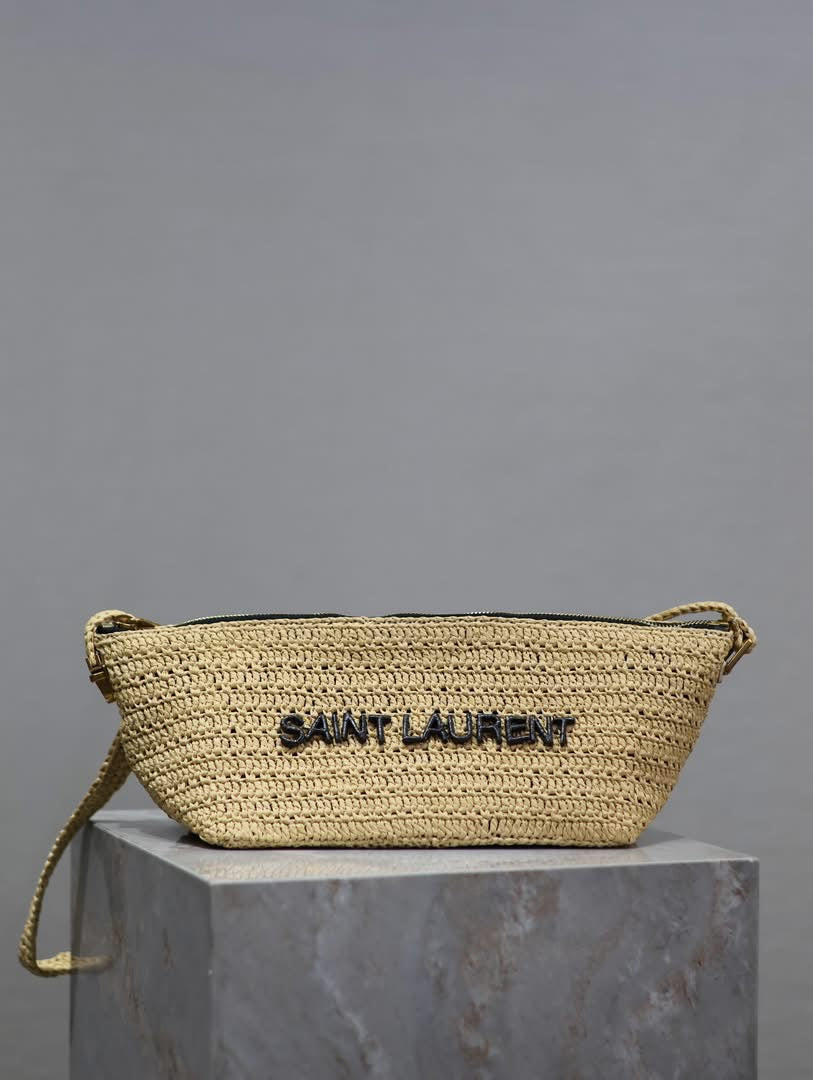 Designer Straw Waist Bag