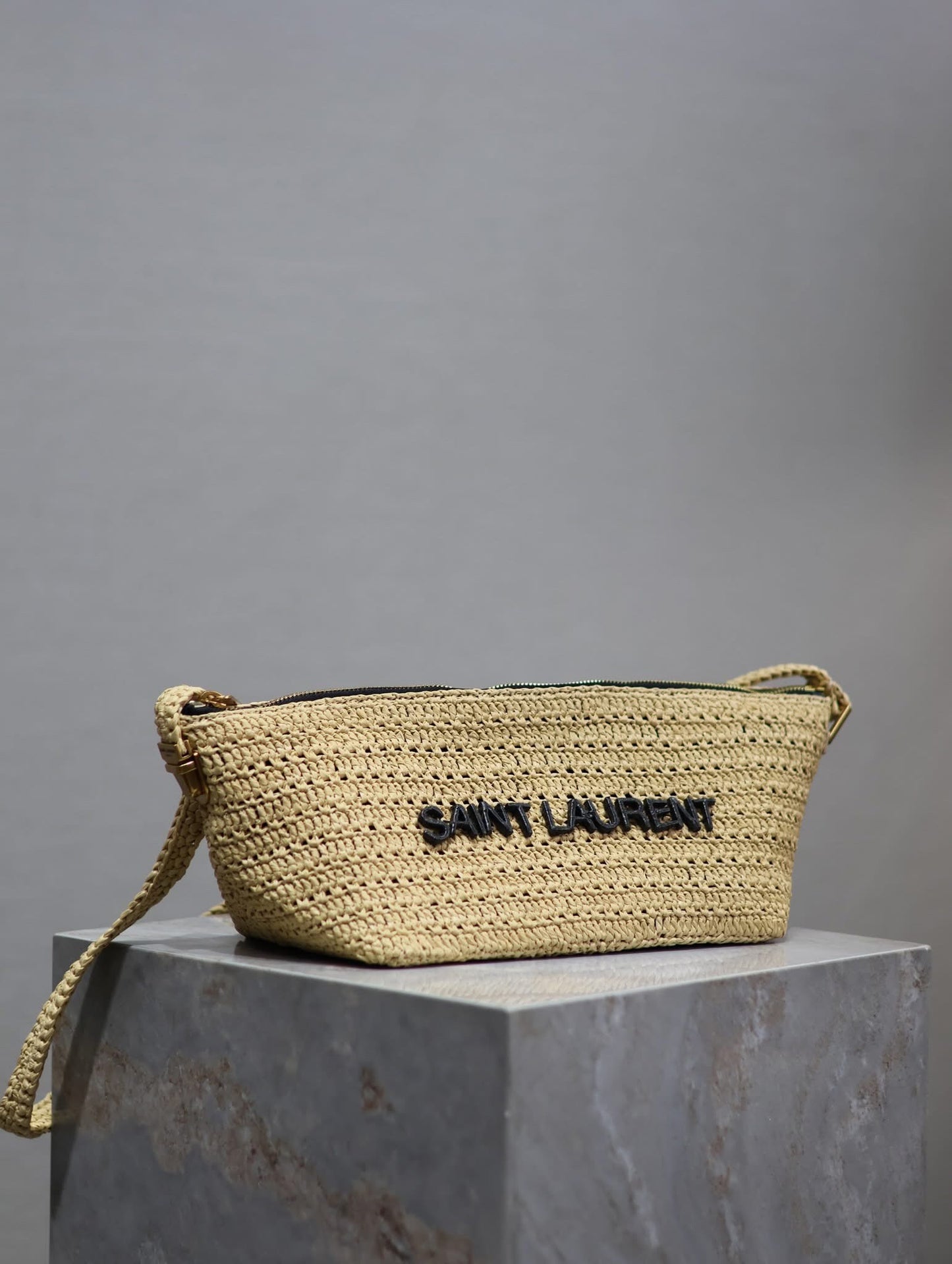 Designer Straw Waist Bag