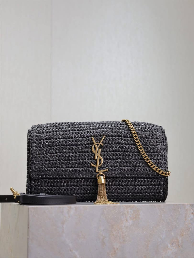Straw Designer Crossbody with Tassel