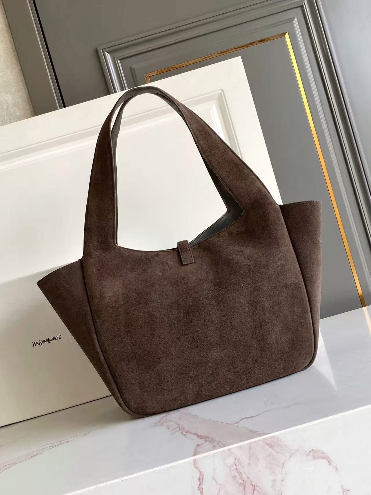 Suede Brown Designer Tote